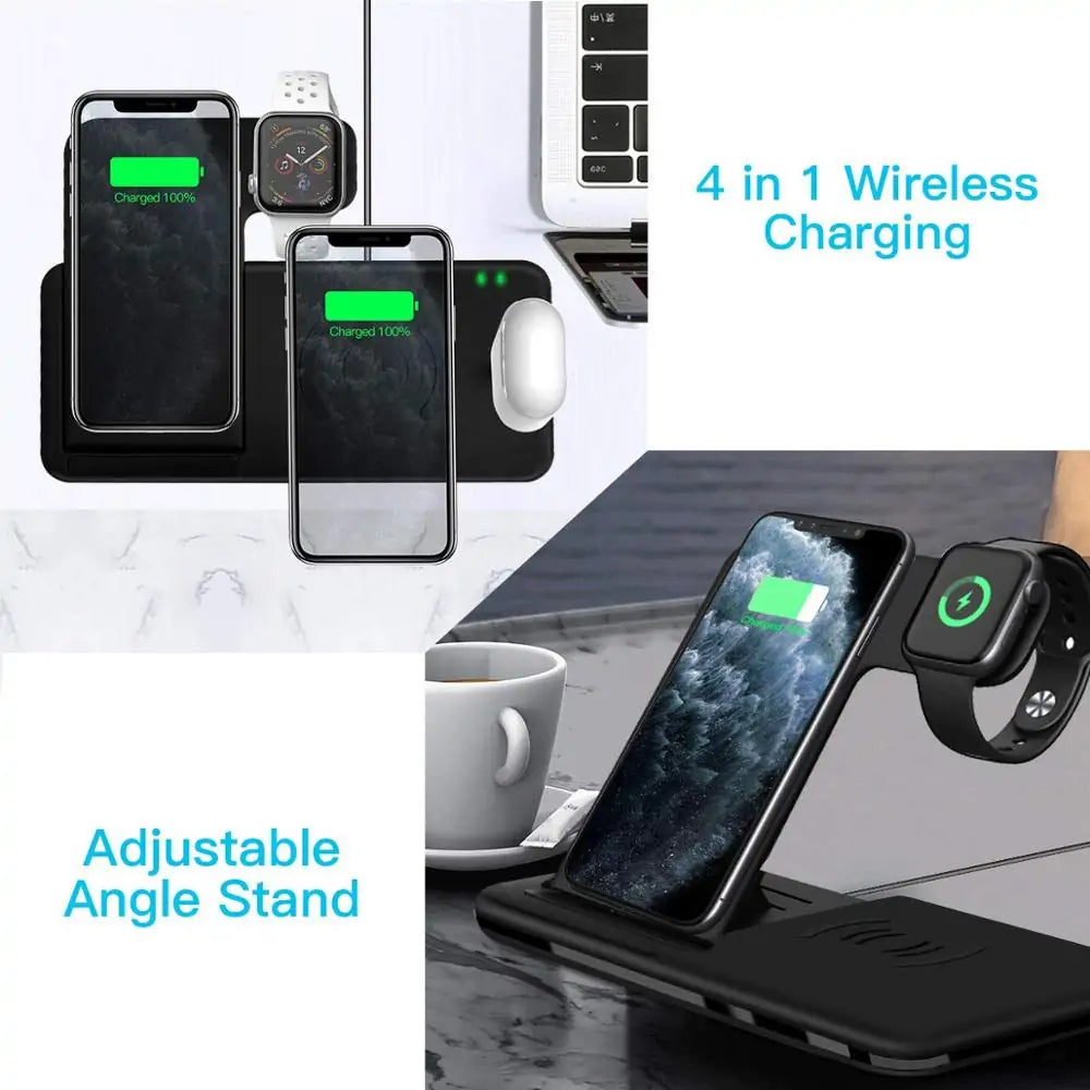 4in1 Fast Wireless Charger  GTA Wanted Light   