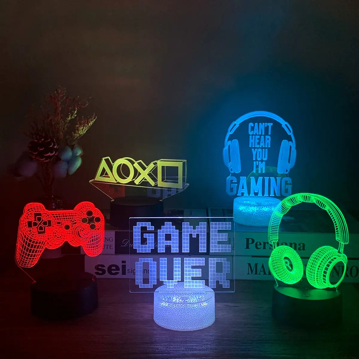 3D LED Gaming Setup RGB Lamp  GTA Wanted Light   