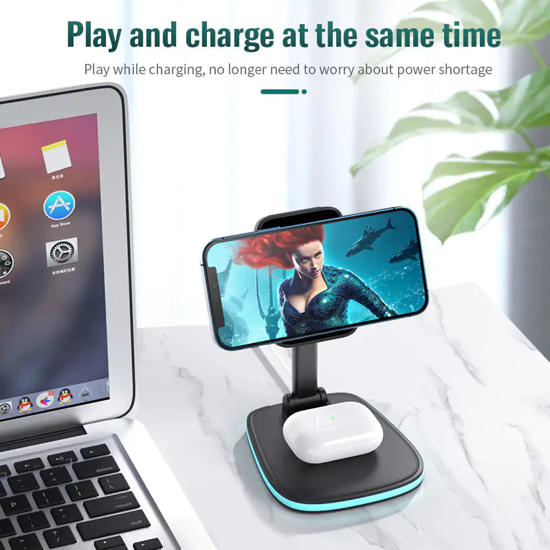 TriMag Folding Wireless Charger  GTA Wanted Light   