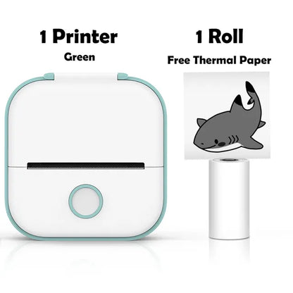 Mini Wireless Thermal Pocket Printer Mini Wireless Thermal Pocket Printer Gadgett-Galaxy Green Printer  