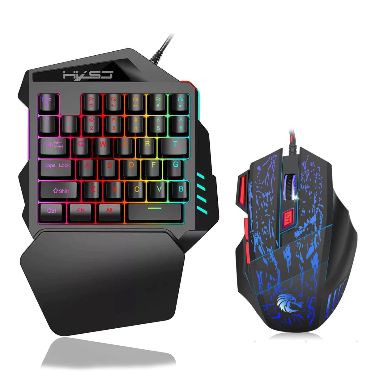 One-Handed Gaming Keyboard Set Gadgett-Galaxy