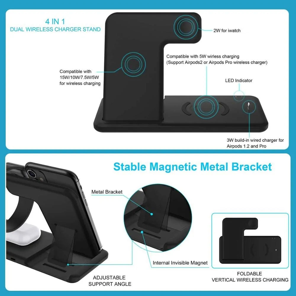 4in1 Fast Wireless Charger  GTA Wanted Light   