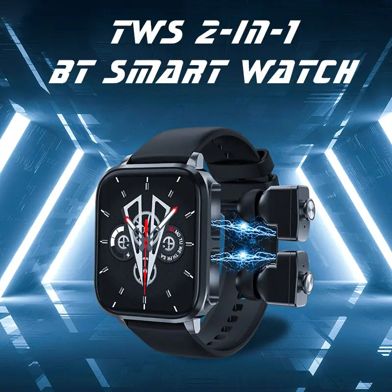 Smart Watch Earbuds 2 In 1 Stereo Wireless Headset  GTA Wanted Light   