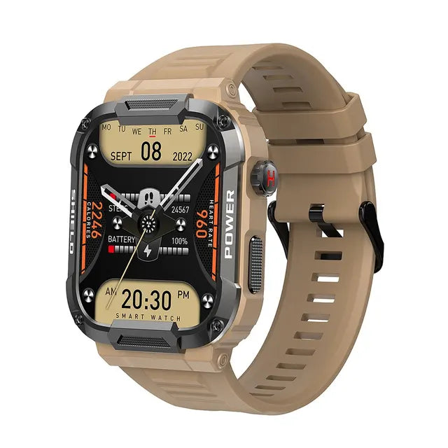 Outdoor Military Smart Watch Men  GTA Wanted Light Khaki  