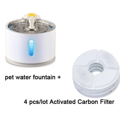 Automatic Pet Water Fountain Gadgett-Galaxy With 4Pieces Filters UK Plug