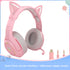 Cute Cat Ear Headphone with Mic  GTA Wanted Light Pink-3.5mm Jack  