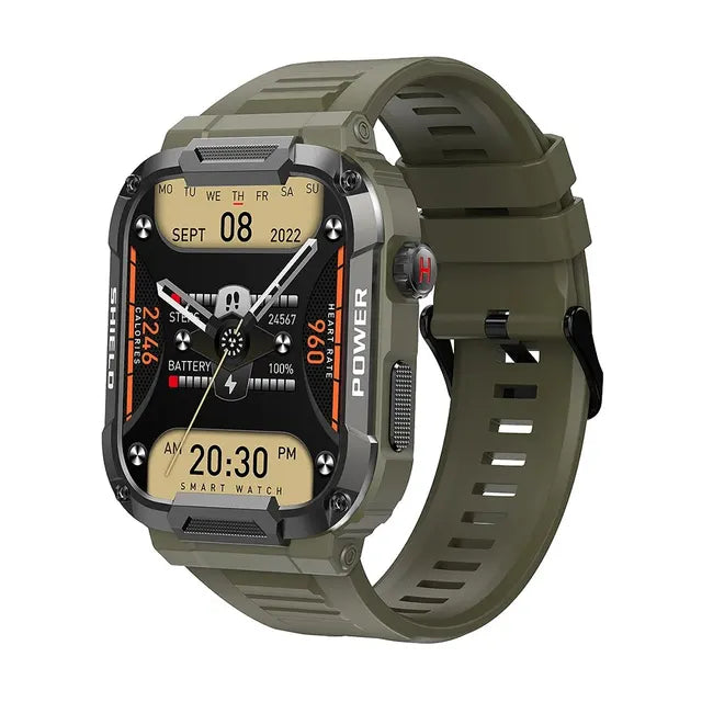 Outdoor Military Smart Watch Men  GTA Wanted Light Army Green  