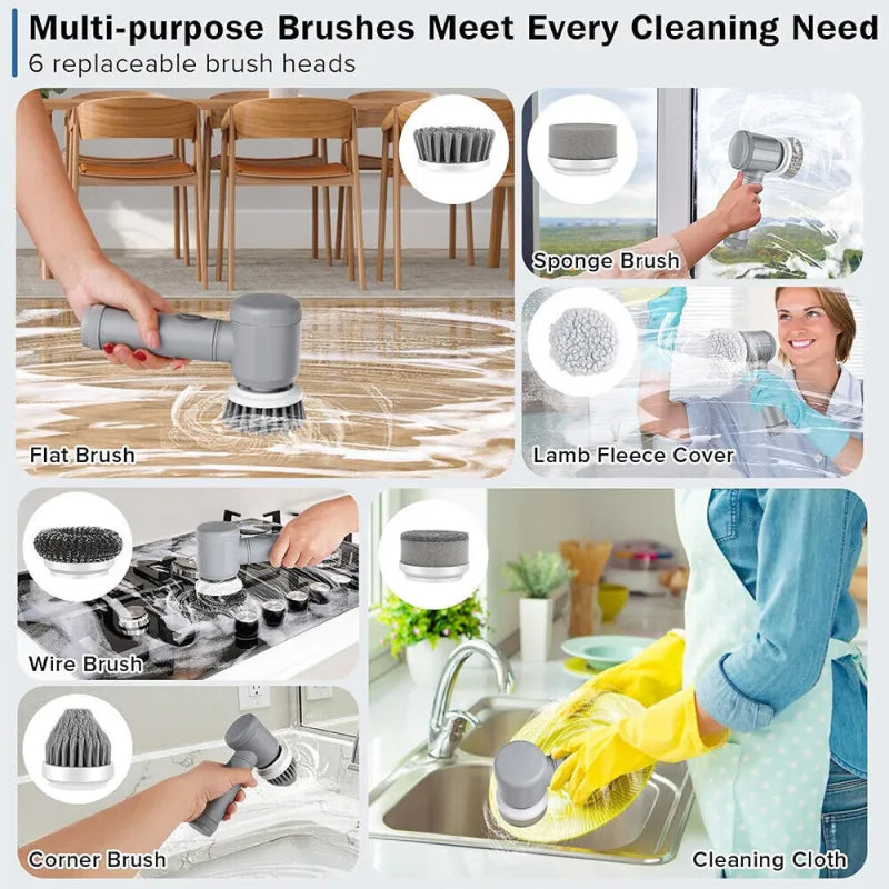 Rechargeable Electric Cordless Cleaning Brush Gadgett-Galaxy