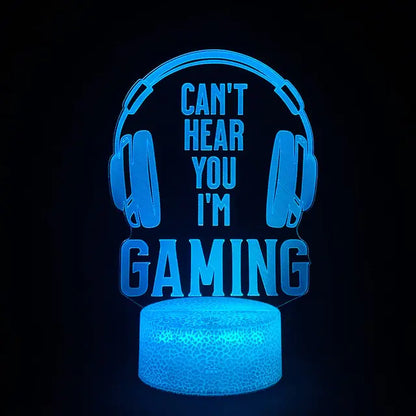 3D LED Gaming Setup RGB Lamp  GTA Wanted Light   