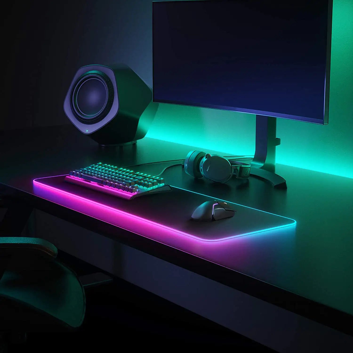 RGB Gaming Mousepad  GTA Wanted Light   