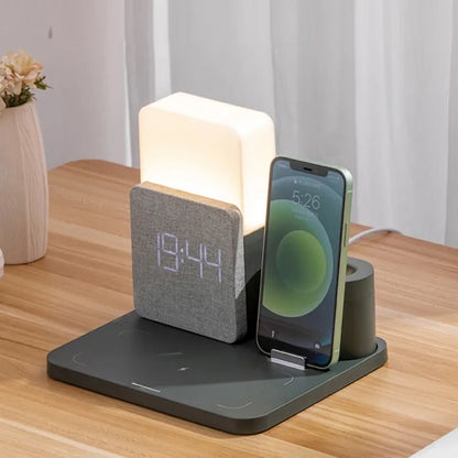 LED Light Bedside Lamp Qi Wireless Charger Dock  GTA Wanted Light Green  