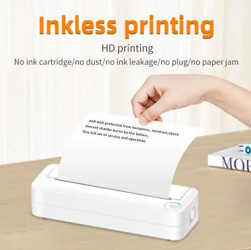 Portable A4 Wireless Thermal Printer Inkless Printing Gadgett-Galaxy   