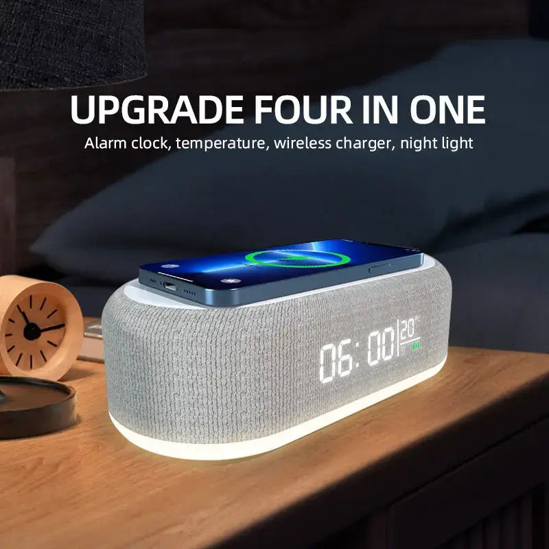 Wireless Charger Alarm Clock  GTA Wanted Light   