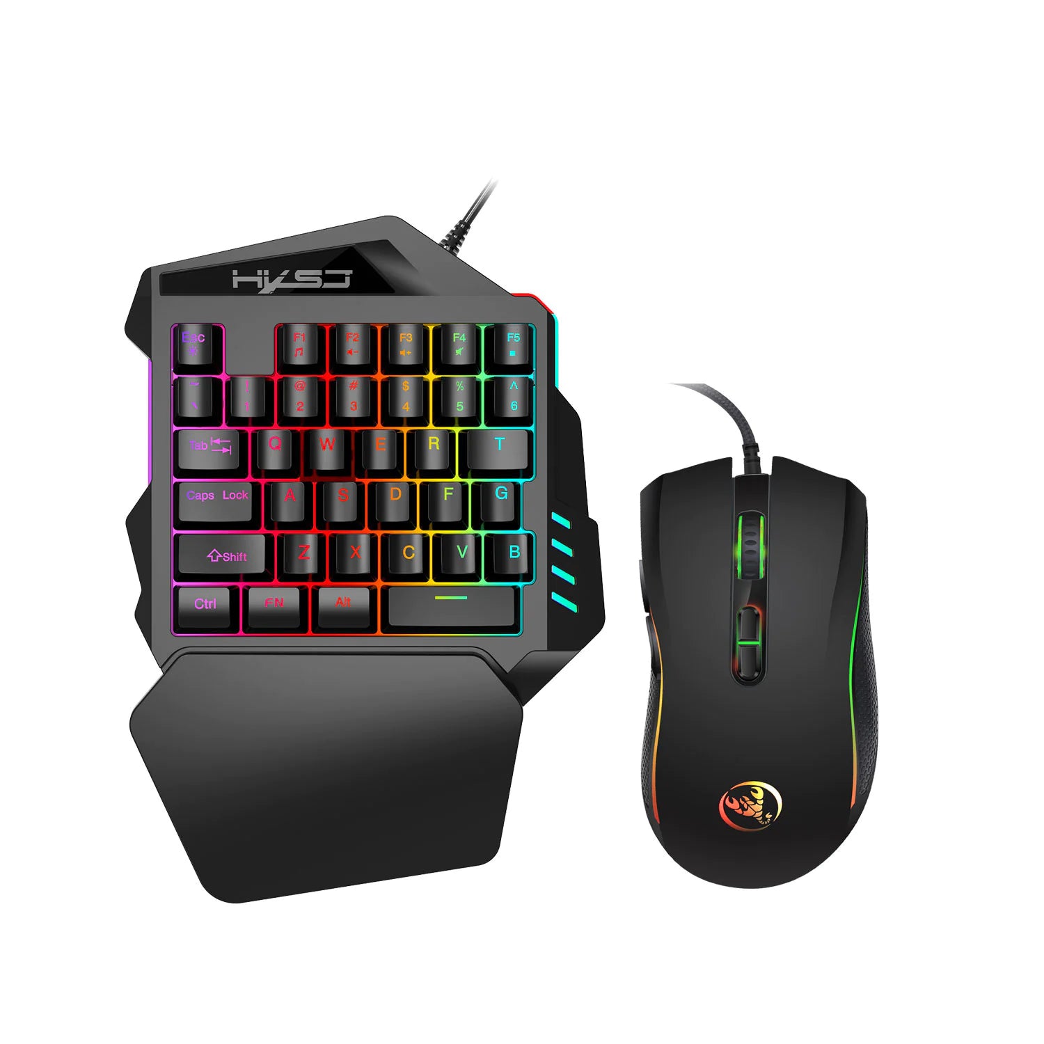 One-Handed Gaming Keyboard Set Gadgett-Galaxy H